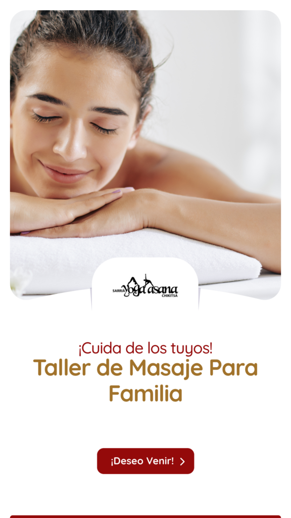 A woman lying on a bed with the text guide de los ttulos de masaje para familia.