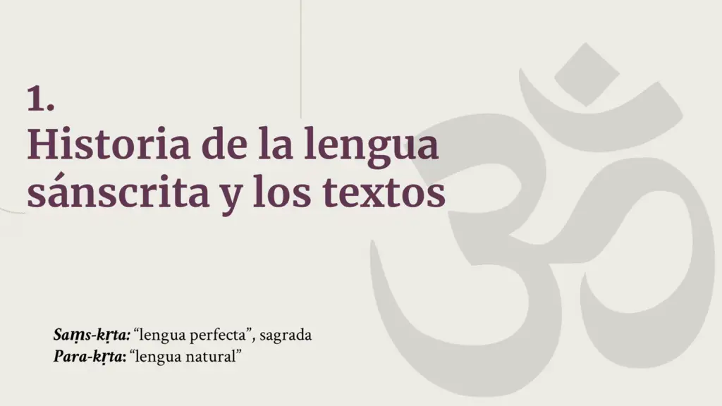 cómo funciona el sánscrito
